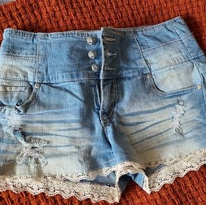 Denim shorts. ALMOST Famous